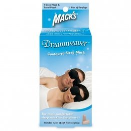 Mack's Dreamweaver - Contoured Sleep Mask with Ear Plugs + Black Travel Pouch