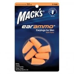 Mack's EarAmmo Foam Ear Plugs for Men (NRR 30) (3 Pairs)