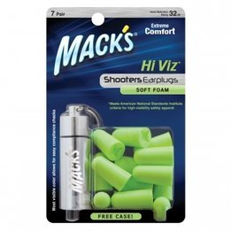 Mack's Shooters Hi Viz Soft Foam Ear Plugs (NRR 32) (7 Pairs)