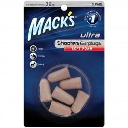 Mack's Shooters Ultra Foam Earplugs (NRR 32) (3 Pairs)