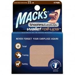 Mack's Shooters Wallet Roll-Ups Foam Ear Plugs (NRR 21) (4 Pairs)