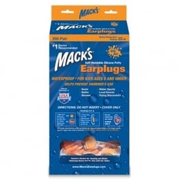 Mack's Kid Size Moldable Soft Silicone Ear Plugs (NRR 22) (200 Pairs)