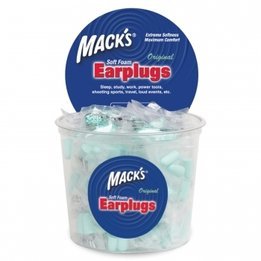 Mack's Original Soft Foam Ear Plugs (NRR 32) (Tub of 100 Pairs)