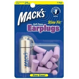 Mack's Slim Fit Smaller Soft Foam Ear Plugs (NRR 29) (7 Pairs w/ Carry Case)