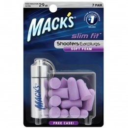 Mack's Slim Fit Small Foam Shooting Ear Plugs (NRR 29) (7 Pairs w/ Carry Case)