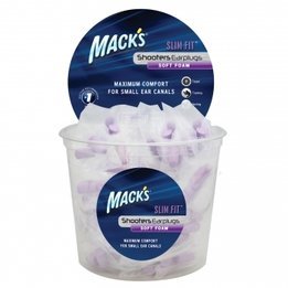 Mack's Slim Fit Small Foam Shooting Ear Plugs (NRR 29) (Tub of 100 pairs)