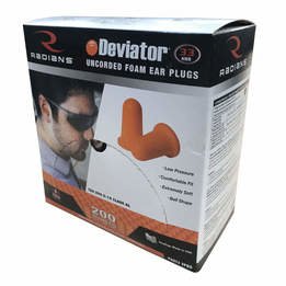 Radians Deviator™ FP80 UF Foam Ear Plugs (NRR 33) (Box of 200 Pairs)