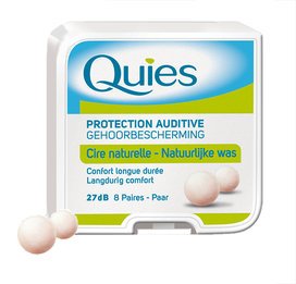 Quies Boules Moldable Wax and Cotton Ear Plugs (Pack of 8 Pairs)