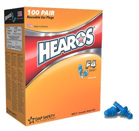 Hearos F4 Series 7421 Reusable Ear Plugs (NRR 27) (Case of 400 Pairs)