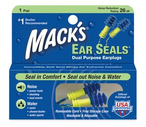 Mack's Ear Seals Reusable Ear Plugs (NRR 26)