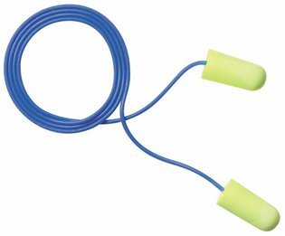 E-A-R EarSoft Yellow Neons UF Foam Ear Plugs Corded - LARGE (NRR 33) (Case of 2000 Pairs)