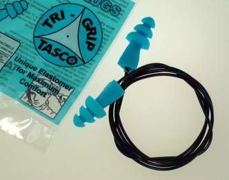 Tasco Tri-Grip® Jr. M-TEK Reusable 100% Metal Detectable Cord w/Metal Insert in Ear Plugs (NRR 27) (Box of 100 Pairs)