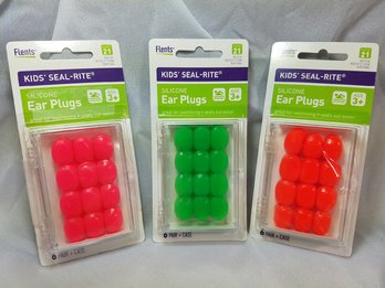 Flents Kids' Seal-Rite Moldable Silicone Ear Plugs (NRR 21) (6 Pairs + Case)