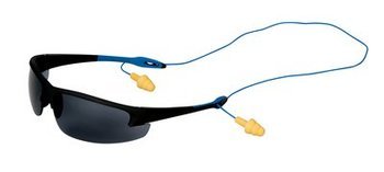 3M Nitrous Protective Eyewear, 11802-00000-20 Corded Control System, Gray Anti-Fog Lenses (Glasses + 1 Pair UltraFit Corded Ear Plugs)