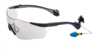 ReadyMax SoundShield Sport Style Safety Glasses with Ear Plugs - PermaPlug™ (NRR 27)
