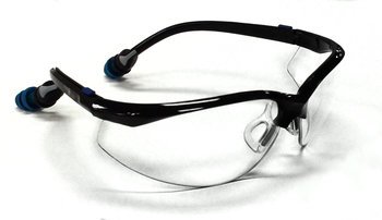PlugsSafety® Anti-Fog Safety Eyewear with Hearing Protection - PermaPlug™ (NRR 27)
