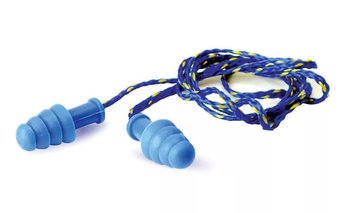 Walker's Contour Rubber Corded Ear Plugs Blue (NRR 27)