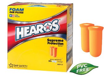 Hearos Supreme Protection Series 7021 UF Foam Ear Plugs (NRR 33) (Box of 200 Pairs)