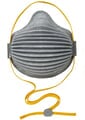 Moldex 4800 Airwave N95 + Nuisance Organic Vapors Disposable Respirator with Cloth SmartStrap & Full Face Flange Med/Lg Only (N95+OV) (Case of 80 Masks)