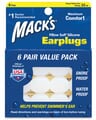 Mack's Pillow Soft White Silicone Moldable Earplugs (NRR 22) (Pack of 6 Pairs)